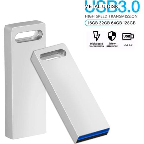 Metal USB 3.0 Flash Drive High speed 4G 8G 16G 32GB 64GB 128G Key Chain Pen Drives Gifts Memory Stick Real Capacity U Disk