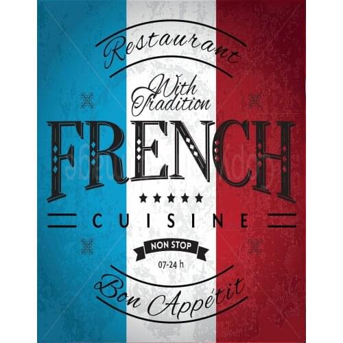 FRENCH CUISINE BAR RESTAURANT METAL TIN SIGN POSTER WALL PLAQUE