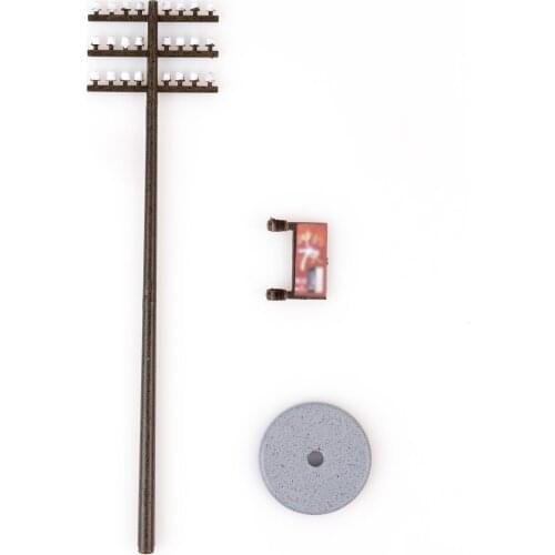 Miniart Model Telegraph Poles 1/87 Scale Model Kit Buildings and Accessories Collection