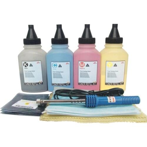 Misee Toner Refill Kit Chip Compatible for HP Laserjet 130a CF350a-CF353a MFP M177fw M176n M176 M177 Printer 4-Pack