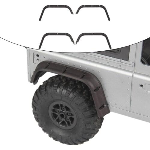 4Pieces Plastic Flares Set for MN D90 D91 MN96 MN99 MN99S 1/12 RC Crawler Model Cars Accessories Original Spare Parts Black