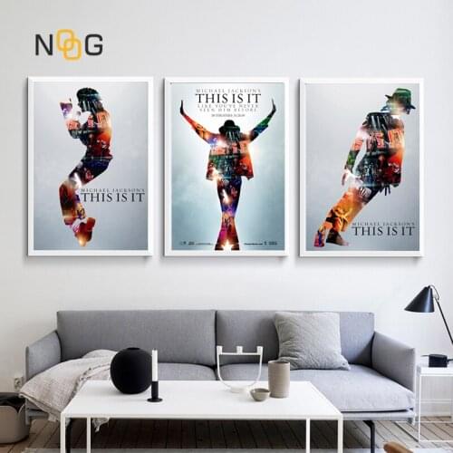 NOOG Michael Jackson Canvas Painting Nordic Art Single Print Painting Wall Art Home Decor Living Room Bedroom Decor Poster