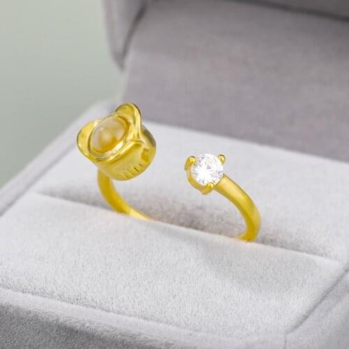 New 2020 I love you Projection Crystal Rings For Women Flower Shape Zircon Wedding Finger ring for girls jewelry 2020 jewelry