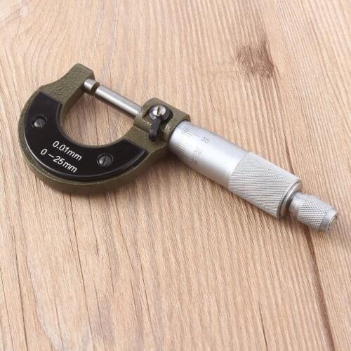 Best 0-25mm 0.01mm Gauge Outside Metric Micrometer Tool With Metal For Mechanist Caliper Tool Brand New Quality Drop Shipping