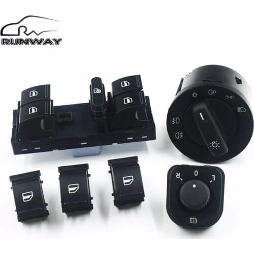 Mirror headlight window switch For VW jetta mk5 golf 5 6 tiguan passat b6 CC 1K0 941 431N 1K0 959 565H 7L6 959 855 1K4 959 857