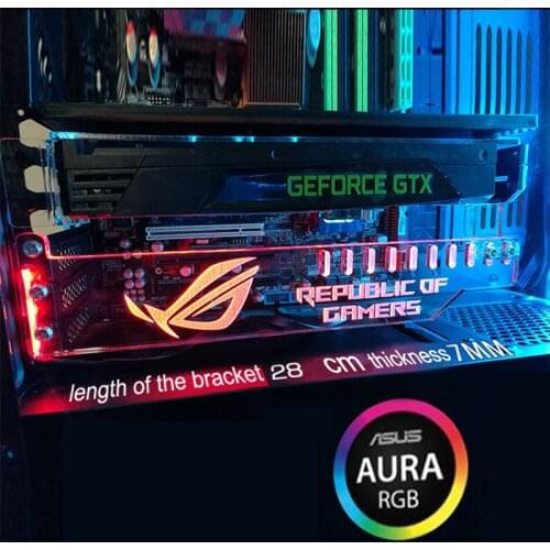 RGB LED For AURA Computer Graphic Cards Stand Chassis Lights Support Jack Support Customized Decorate Lightning Holder