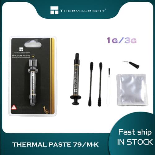 Thermalright Silver King liquid Metal Compound 79W/m-k For CPU Extreme Cooling Heat Dissipation Silicone Grease Paste 1g 3g