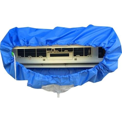 Blue Air conditioner cleaning Dust cover cleaner bag Waterproof Washing shield for home Room Wall Mounted Air conditioner filter
