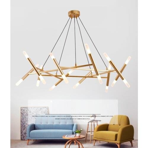 Modern designer Nordic led chandelier Fashion Black Gold Led pendant lamp Art Deco Designer Chandelier Light for home