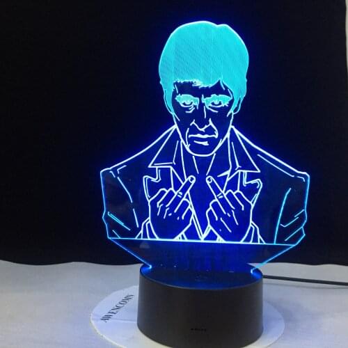 Middle Finger Boss Shaped 3D Night LED USB Mood Light Multicolor Table Lamp Best Gifts Bedside Led RGB Present Dropshipping