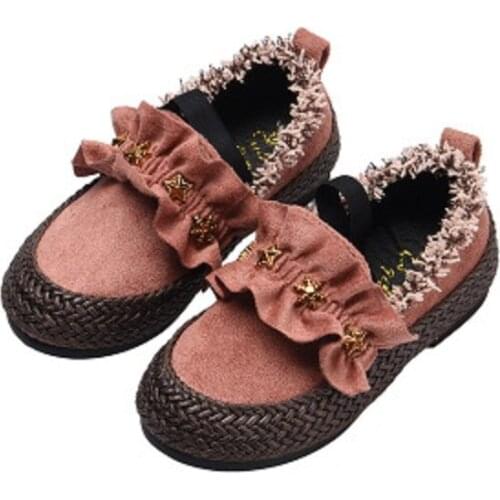Princess Shoes For Girls Cute Flowers Side Soft Bottom All-Match Fashion Party and Graduated Student Sandals Children Shoes 2021