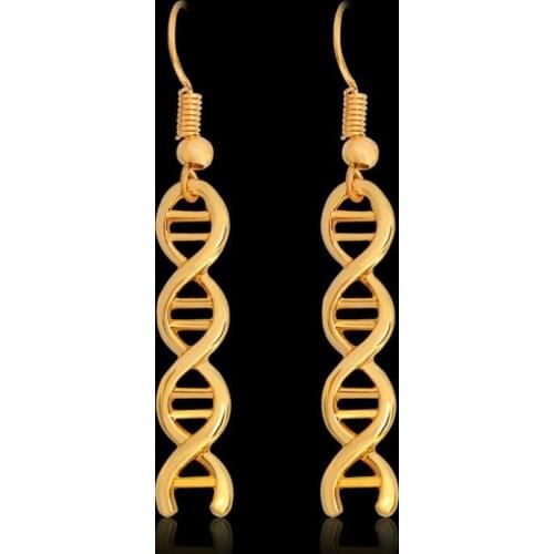 1 pair/DNA earrings, molecular earrings, special double helix Unice earrings, 3 colors, good luck