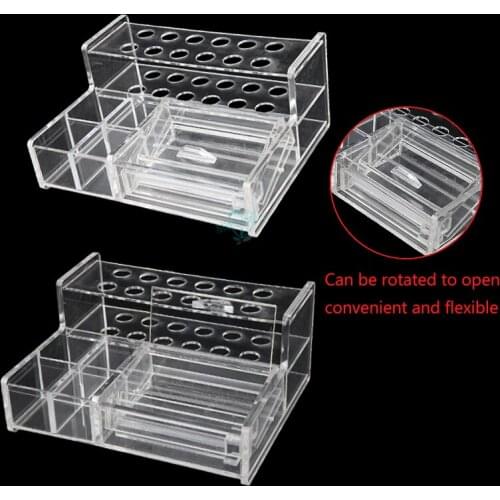 1pcs New Dental Acrylic Organizer Holder Can be Rotated Adhesive Resin Placement Syringe Frame Case For Dental Supply