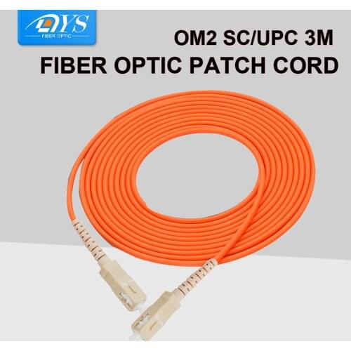 10pcs Fiber Optic Patchcords Simplex OM2 SC-SC 50/125um 3M ftth Jumper Multimode 3.0mm Optical Cable
