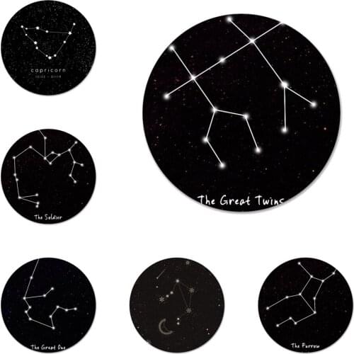 12 constellations zodiac signs Badge Brooch Pin Accessories For Clothes Backpack Decoration gift