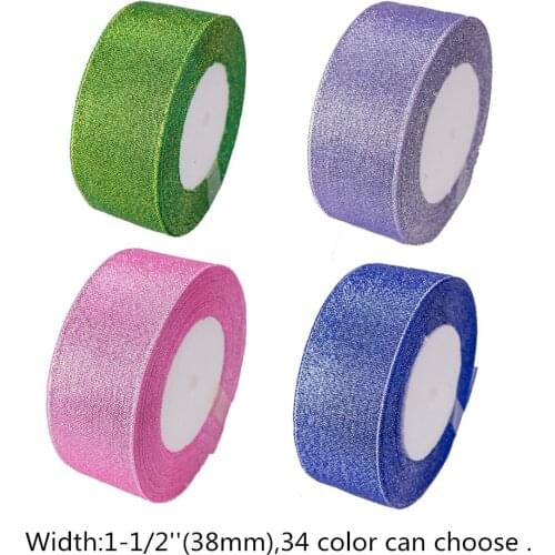 20909-6,1-1/2", 34 color optional 25yards/roll Color green onion ribbon,Wedding party decoration,gift packaging DIY materials