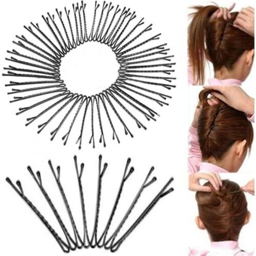 60 Pcs Wholesale Hair Clips Metal Waved Black Hair Clips Pins Hairdressing Grips Hairpins Barrette Hair Styling Tool
