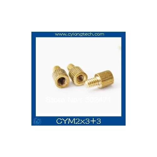 Free shipping M2*3+3mm cctv camera isolation column 100pcs/lot Monitoring Copper Cylinder Round Screw