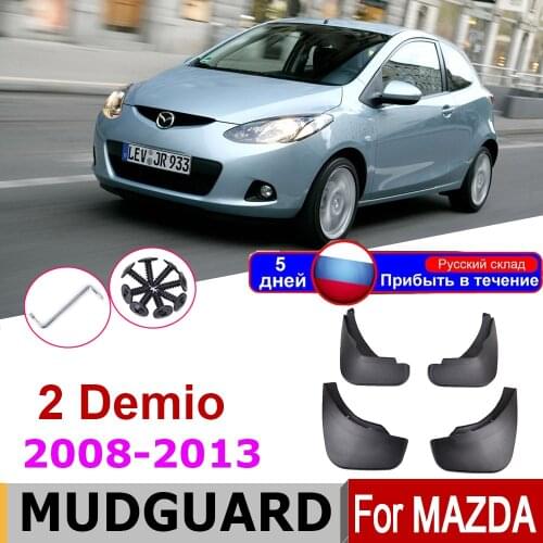Mudguards For Mazda 2 Demio GE Hatch Hatchback 2013-2008 Over Fender Mud Flaps splash Guards Car Splash Accessories 2010
