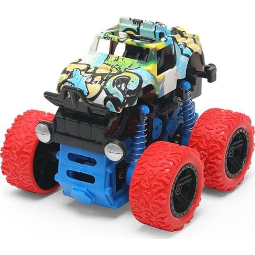 Childrens Inertia 4WD SUV Shock Proof Shock Absorber Boy Simulation Toy Stunt Car Model