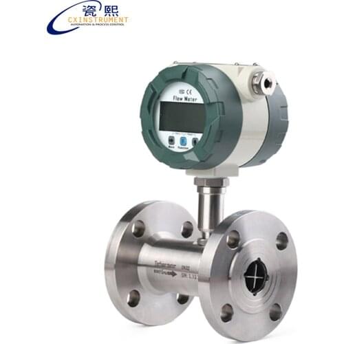 The DN65 Diameter Flange Connection 8~80 m3/h Measuring Range LCD Display Liquid Water Turbine Water Meter