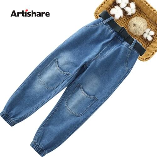 Big Girls Jeans Solid Color Childrens Jeans For Girl Spring Autumn Children Jeans Casual Style Childrens Jeans Clothes