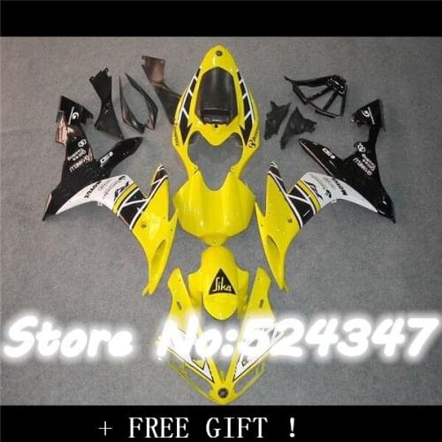 Yellow black Fairing kit for YZFR1 04 05 06 YZF R1 2004 2005 2006 YZF1000 yzfr1 Injection mold Fairings Set