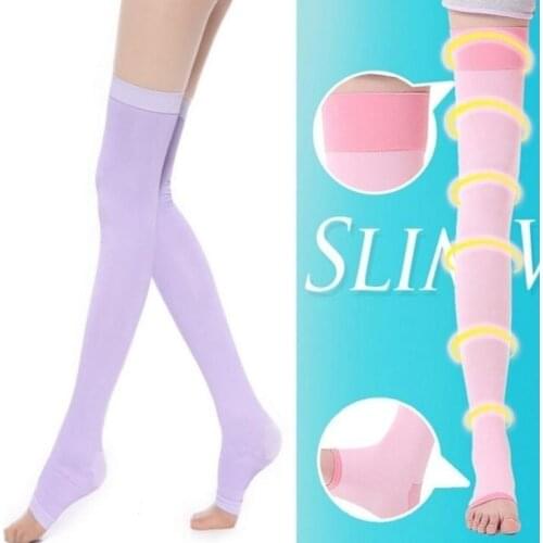 Compression Calf Slimming Stretch Socks Tights Varicose Sleeping SLIM Leg Anti Cellulite Shaping Stockings Foot Care Tool