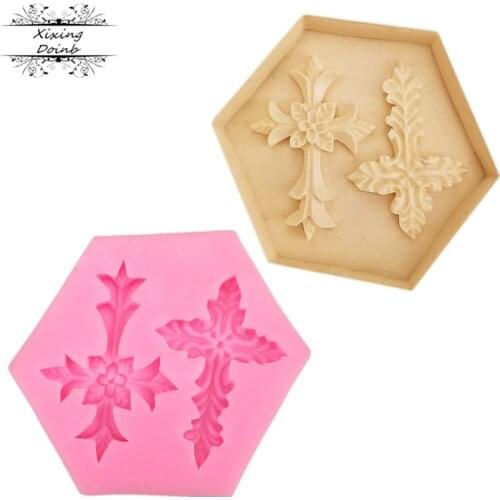 Cross shaped silicone mold cake decoration Candy Mold 3D cross mold Easter chocolate baking tool