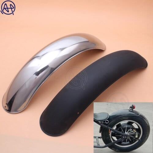 1pcs Motorcycle Retro Rear Motorcycle Chrome/Black Metal Fender Mudguard for Vintage Harley BOB
