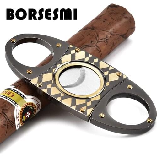 New stainless steel cigar scissors 56ring portable travel cigar cutter metal cigar accessories smoker cutting knife gadgets