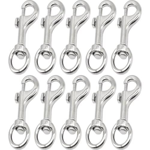 RIGGING HARDWARE CARBON STEEL Snap Hook Round Swivel Nickel Plated 10mm CD1 for rope dog line