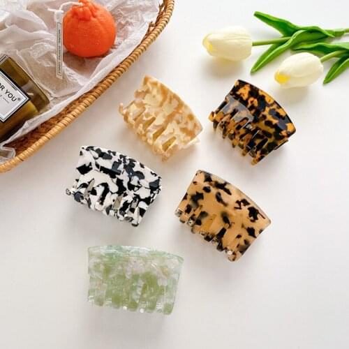 Ruoshui Woman Geometry Barrettes Girls Acetate Hair Claws Hairpins Women Hair Clips Barrettes Women Hair Accessories Ornaments