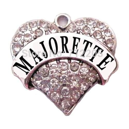 Rhodium plated best-selling MAJORETTE Crystal Heart Family Pendant(P100136)