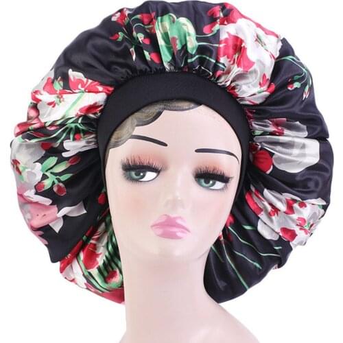 Wide Band Bonnet Comfortable Night Cap Print Turban For Women
