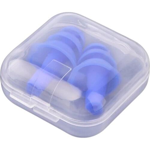 Earplugs 1 pair Silicone Ear Blue Spiral Solid Convenient Plugs Anti Noise Snoring Earp lugs Comfortable For Study Sleeping Hot