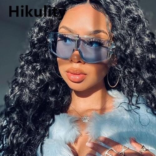 Unique One Piece Clear Orange Blue Punk Sunglasses For Women Luxury Brand Shield Candy Color Sun Glasses Men Hip Hop Eyewear