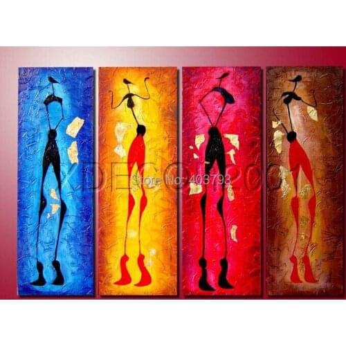 MODERN ABSTRACT HUGE LARGE CANVAS ART OIL PAINTING beautiful vase dancing girls paintings for decoration no framed