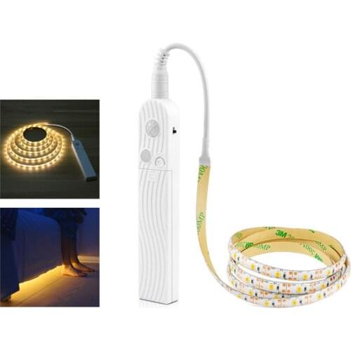 Led Under Cabinet Light Pir Motion Sensor 98mm 190mm Led Bar Lamp 1m 2m 3m Led Strip For Closet Wardrobe Stairs Hallway Light
