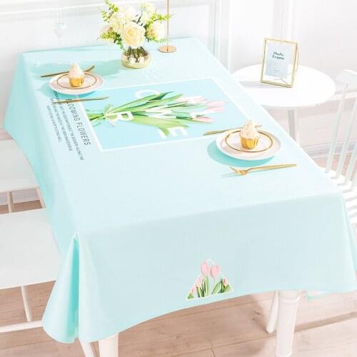 Tableware fabric Nordic pastoral cotton and linen table linen waterproof round table tablecloth rectangular TV cabinet tea table