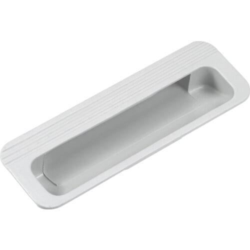 Uxcell 1Pcs Flush Pull Finger Insert Recessed Cabinet Door Handles 110x37x16mm Gray for drawer sliding door tool box