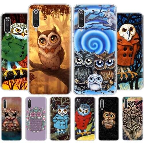 Uxury fashion cute starry owl Phone Case For Xiaomi MI 8 9 10 5X 6X A1 A2 A3 CC9E 9T NOTE10 Pro Lite Cover Coque soft Silicone T