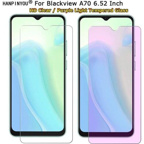 For Blackview A70 6.52" Clear / Anti blue Purple Light Ray Eye Care Tempered Glass 9H Premium Screen Protector Film