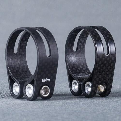 SuperLight 14g Full Carbon Bicycle Seatpost Clamp 34.9mm & 31.8mm MTB Road Bike Seatpost Clamps For 31.6 / 27.2mm Seatpost Parts
