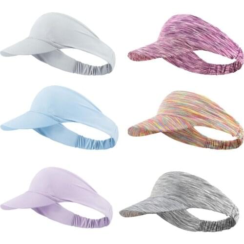 2 In 1 Womens Empty Top Caps Multi-color Striped Sunproof Sun Hat Running Jogger Outdoor Fitness Trainning Baseball Caps