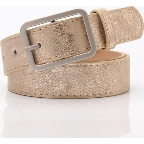 Women Belt Square Pin Buckle Pink Ladies Luxury Strap Waist Belt For Jeans Pu Leather Fashion Designer Female Belt For Trousers