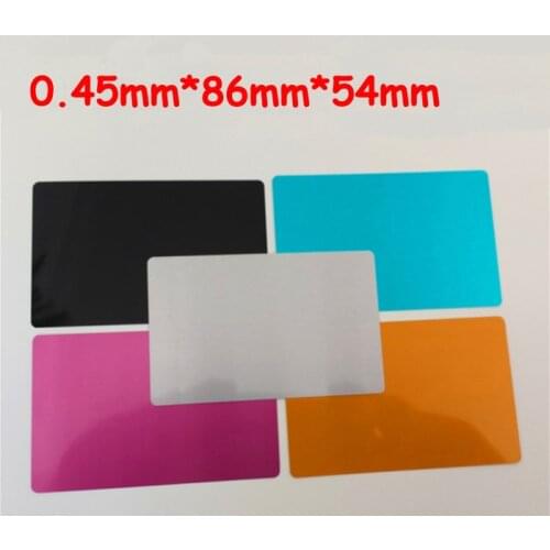 0.45mm 100pcs Blank Metal Name Card Printing Blank Business Card Laser Engrave Marking FREE SHIPPING