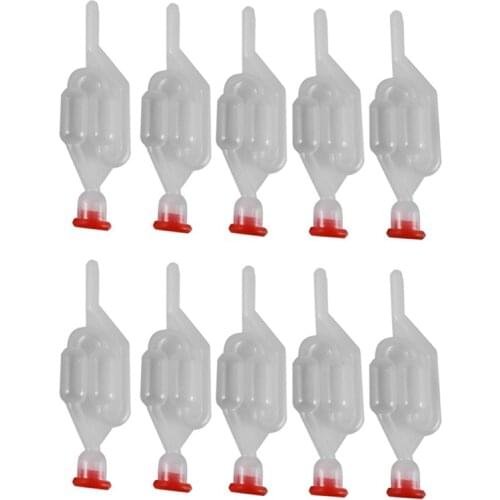10PCS Water Seal Exhaust Home Brew Beer Wine Fermentation Airlock Sealed Check Valve Plastic Water Sealed Valves