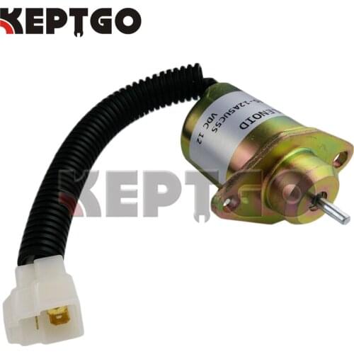1503ES-12A5UC5S 17454-60010 SA-4569-T 12v Fuel Shutoff Solenoid For Kubota 05 Series 17594-6001-4 SA4569T