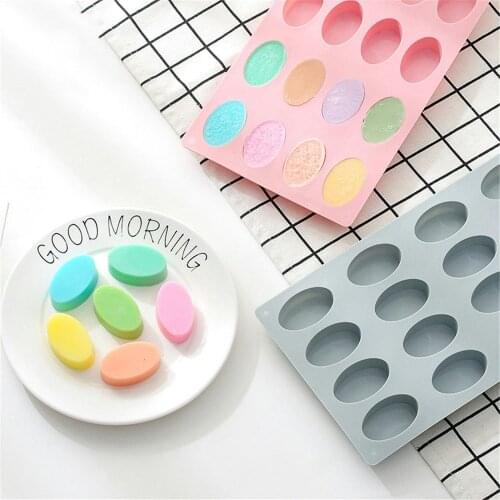 16 Cavity 3D Oval Chocolate Silicone Mold Cake Decorating Tools Fondant Molds For Baking DIY Candy Moulds Kitchen Accessories
